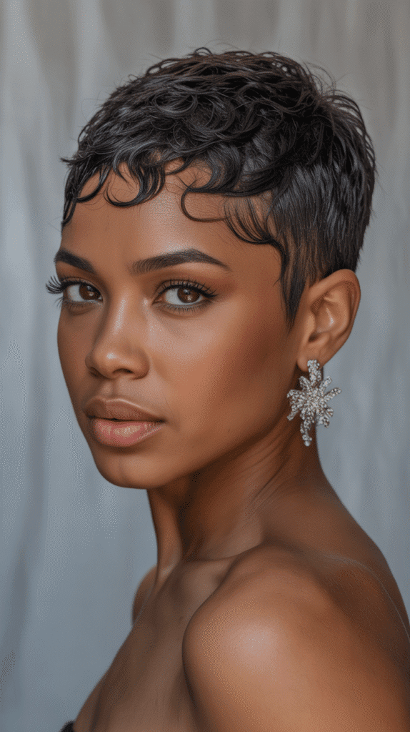 26 Flawless Winter Sew-In Hairstyles for Black Women That Look Effortless 13 Textured Pixie Cut Sew-In