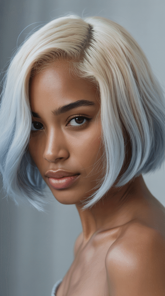30 Fabulous Blonde Bob Hairstyles for Black Women You'll Love 23 Ice Blonde Bob with Cool Tones