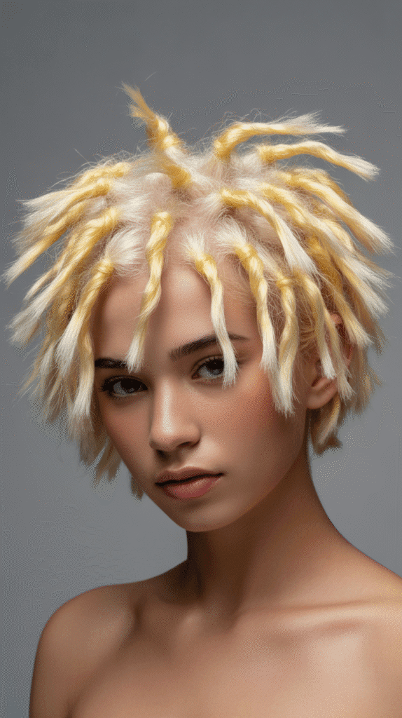 30 Latest Dreadlock Styles for Short Hair That Look Fresh 3 Blonde Short Dreadlocks