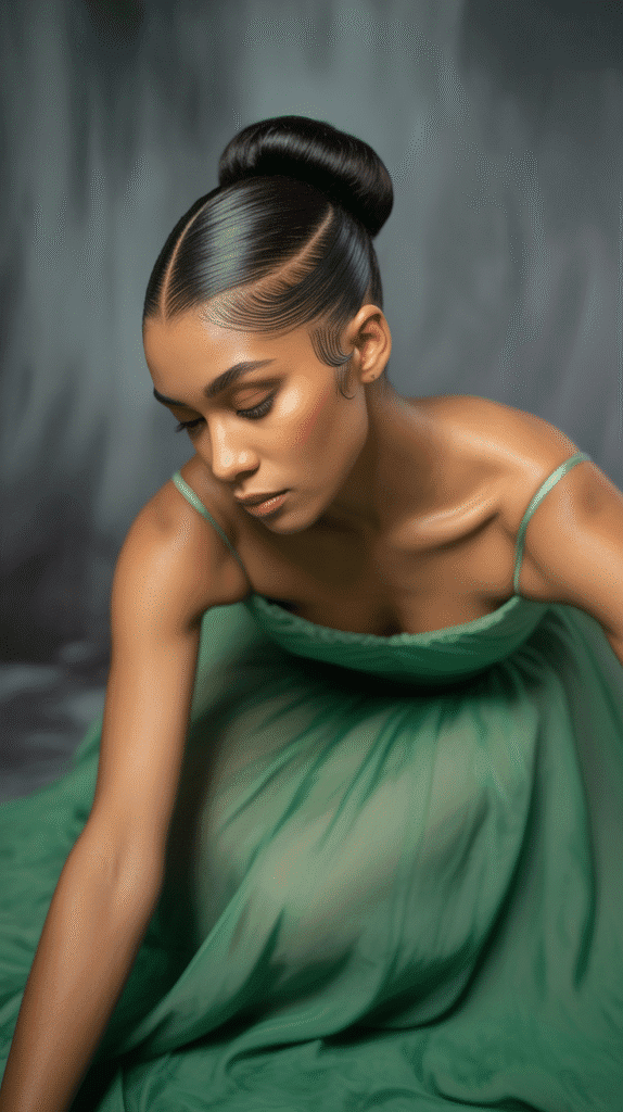 26 Flawless Winter Sew-In Hairstyles for Black Women That Look Effortless 17 Sleek Bun Sew-In