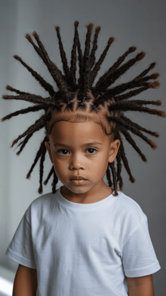 30 Latest Dreadlock Styles for Kids That Are Adorable 22 Loc Mohawk Braid