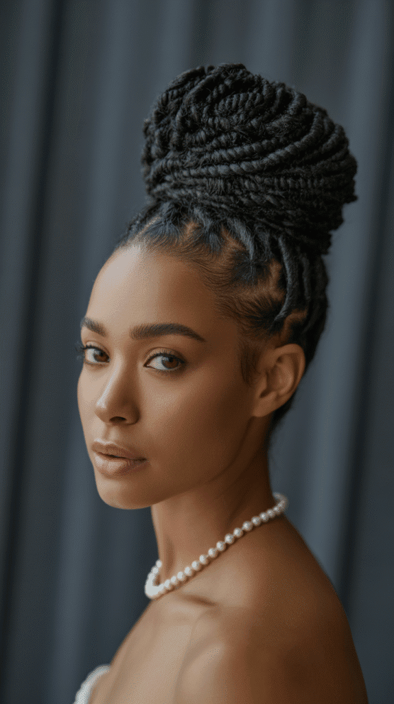 37 Best Dreadlock Styles for Black Women That Slay Every Look 36 Loc Chignon