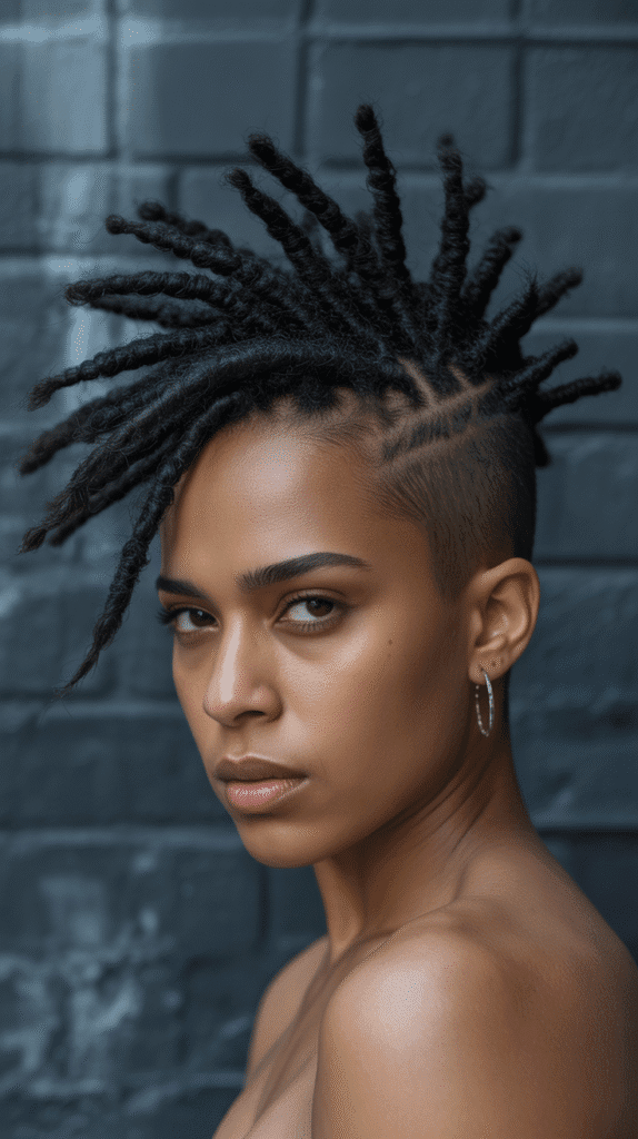 33 Trendy Short Dreadlock Styles for Black Women to Copy Now 13 Short Mohawk Locs