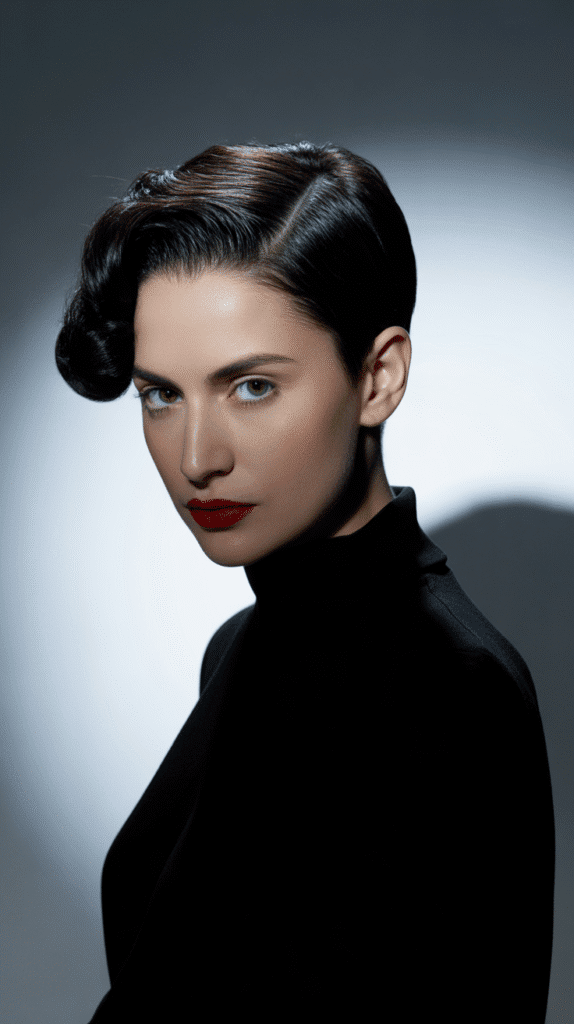 33 Easy French Hairstyles for Short Hair That Look Modern and Fresh 14 Slicked Side Part with Volume