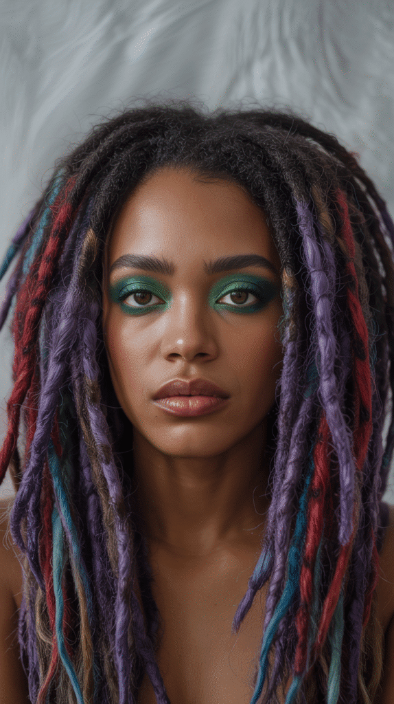 30 Latest Dreadlock Styles for Women That Inspire Confidence 14 Colored Dreadlocks