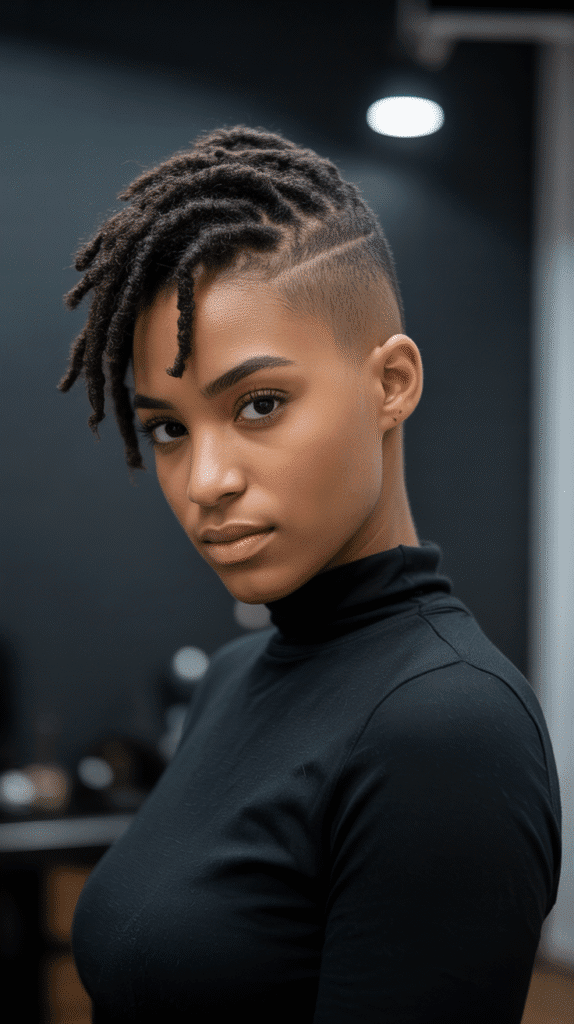 30 Stylish Dreadlock Styles for Short Hair That Look Fresh 1 Starter Locs with Tapered Fade