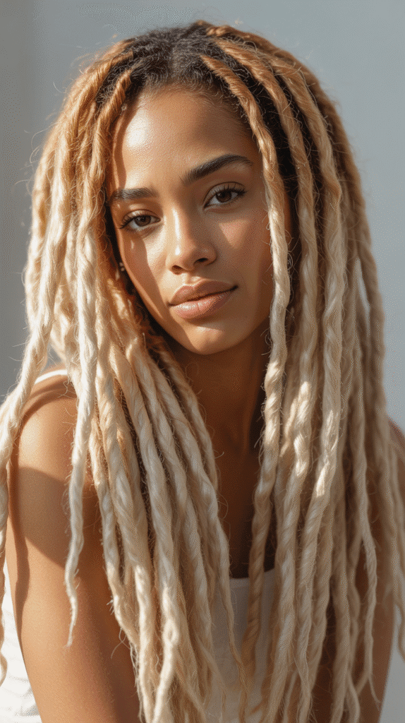 37 Gorgeous Long Dreadlock Styles for Black Women Full of Elegance 20 Long Honey Blonde Locs