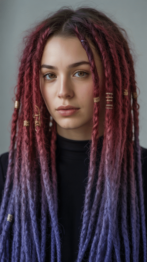 33 Trendy Dreadlock Styles for Ladies to Try This Year 8 Colored Dreadlocks