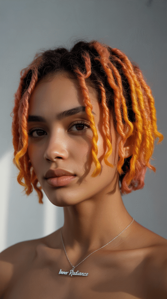 33 Chic Short Dreadlock Styles for Ladies That Stay in Style 32 Sunset Ombre Locs