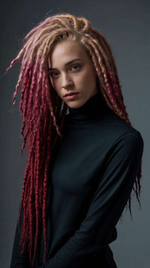 37 Elegant Dreadlock Styles for Women That Inspire Confidence 9 Colored Dreadlocks