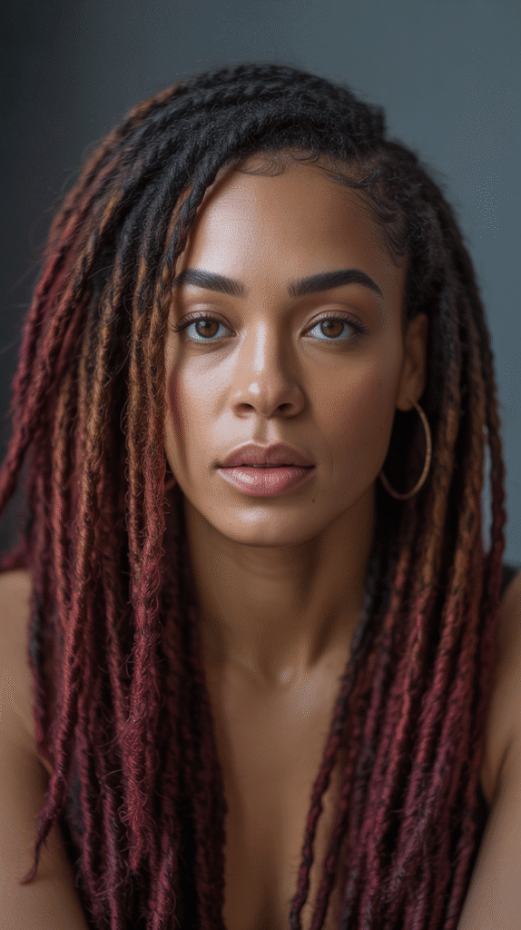 30 Chic Dreadlock Styles for Black Women 2025 You'll Love 2 Colorful Ombré Locs