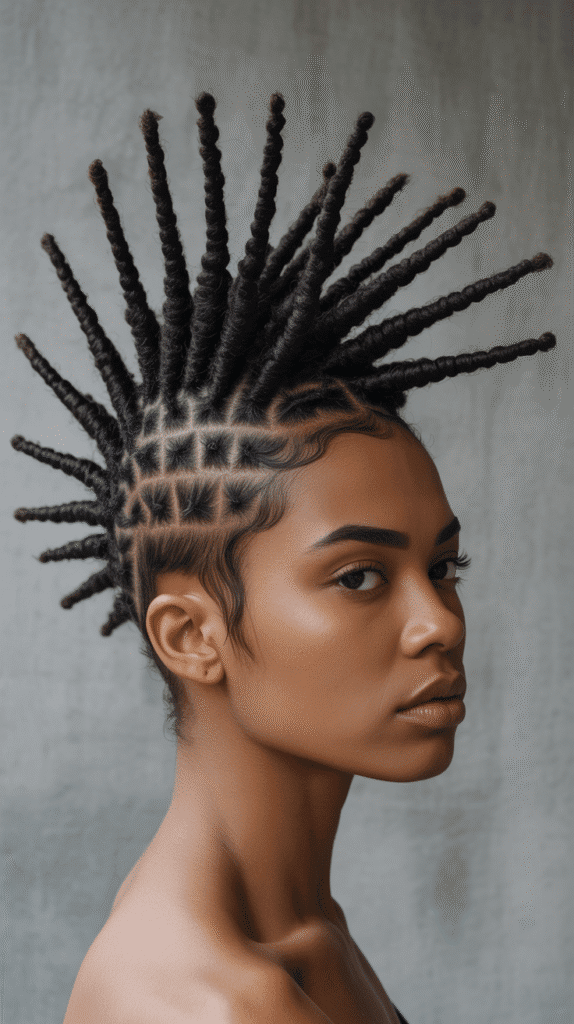 30 Stylish Dreadlock Styles for Short Hair That Look Fresh 5 High Top Locs