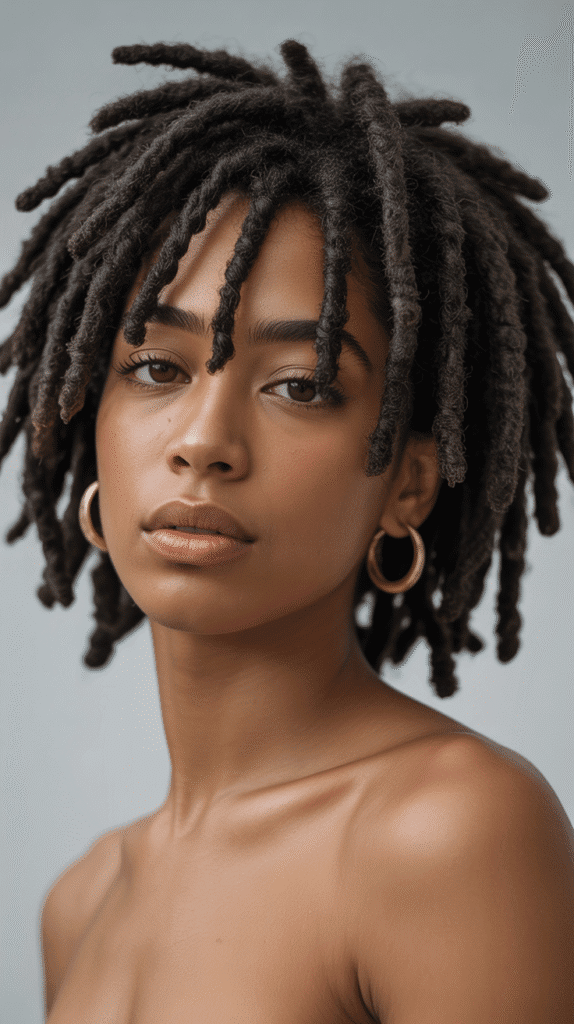 30 Latest Dreadlock Styles for Short Hair That Look Fresh 17 Chunky/Thick Short Locs
