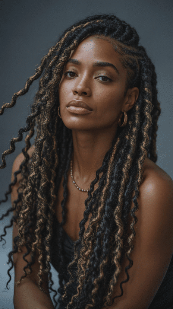 37 Gorgeous Long Dreadlock Styles for Black Women Full of Elegance 23 Long Black and Gold Locs