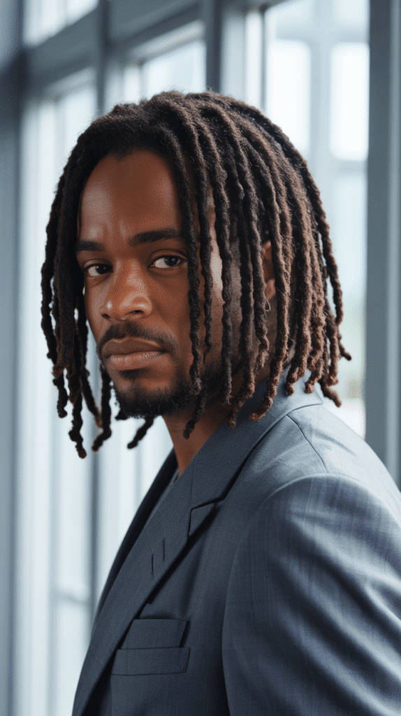 33 Latest Dreadlock Styles for Men That Are Bold and Modern 5 Shoulder-Length Dreads