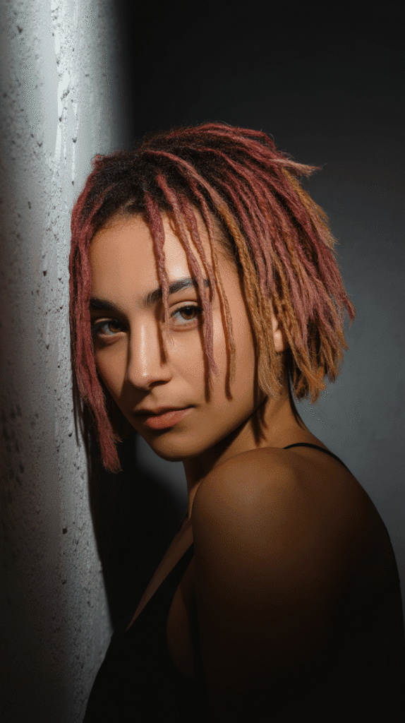 33 Chic Short Dreadlock Styles for Ladies That Stay in Style 10 Colored Short Dreadlocks