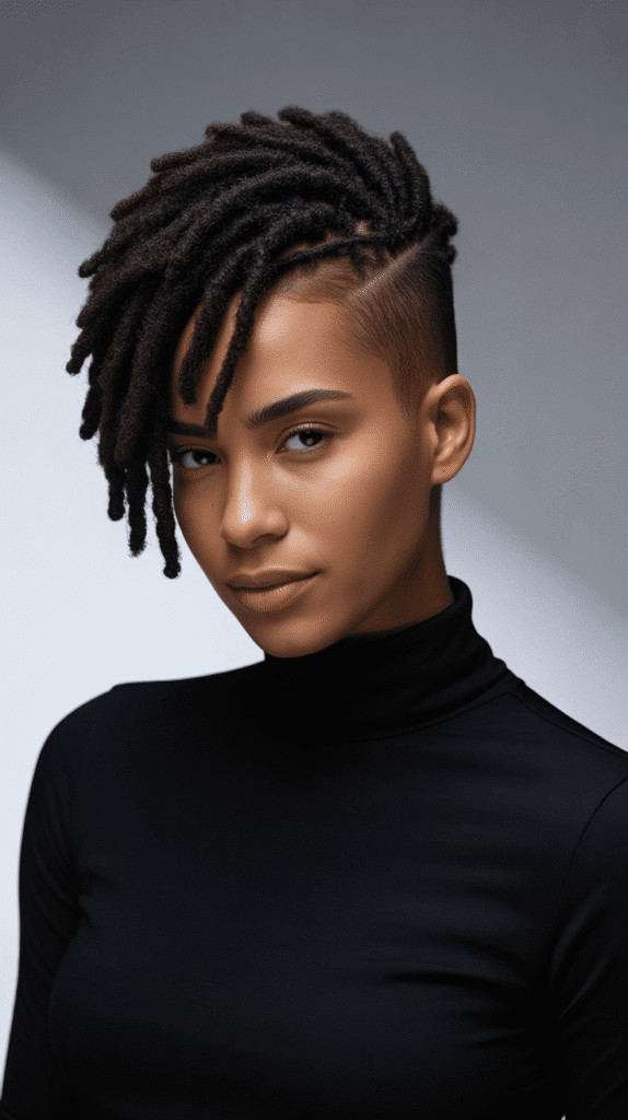 30 Latest Dreadlock Styles for Short Hair That Look Fresh 24 Tapered Short Locs