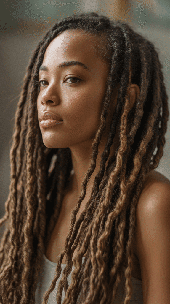 37 Gorgeous Long Dreadlock Styles for Black Women Full of Elegance 1 Classic Long Freeform Locs