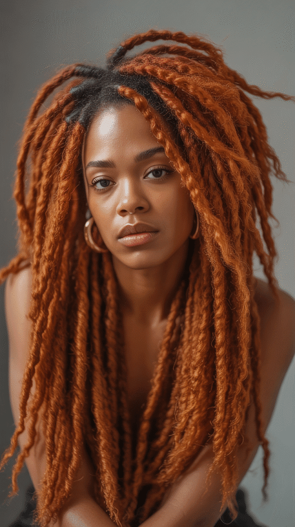 37 Best Dreadlock Styles for Black Women That Slay Every Look 29 Copper Red Full Color