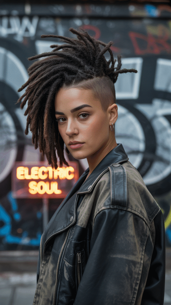 33 Chic Short Dreadlock Styles for Ladies That Stay in Style 15 Loc Mohawk Style