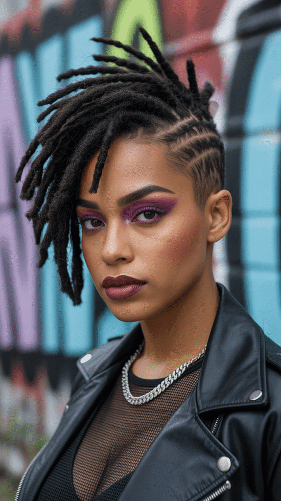 30 Latest Dreadlock Styles for Women That Inspire Confidence 6 Faux Hawk with Locs