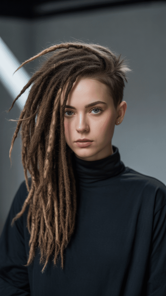 33 Trendy Dreadlock Styles for Ladies to Try This Year 21 Asymmetrical Loc Style