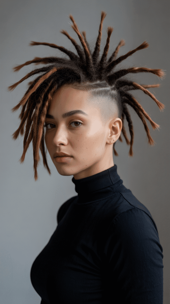 33 Chic Short Dreadlock Styles for Ladies That Stay in Style 2 Tapered Dreadlock Cut