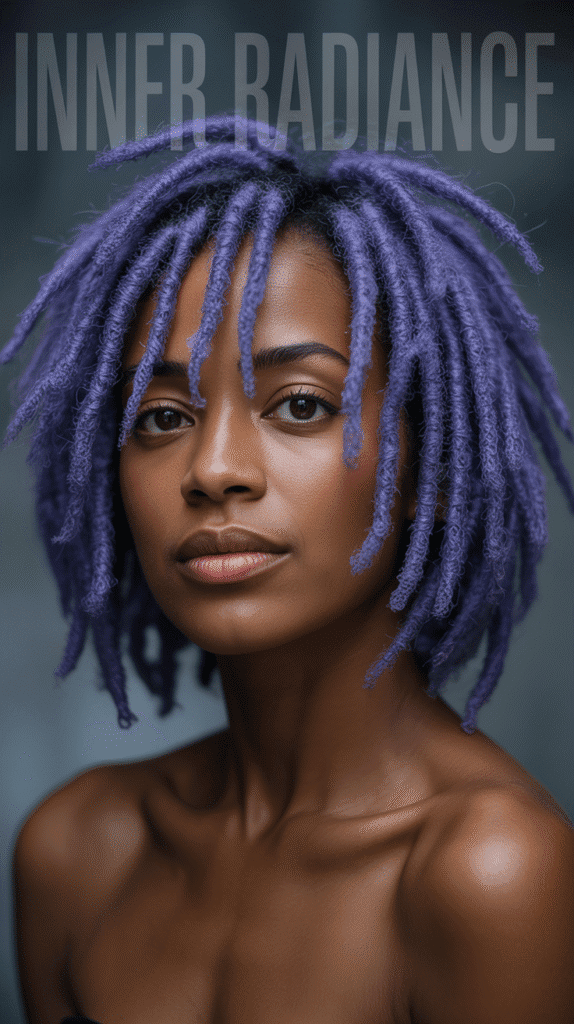 33 Trendy Short Dreadlock Styles for Black Women to Copy Now 28 Short Purple Locs