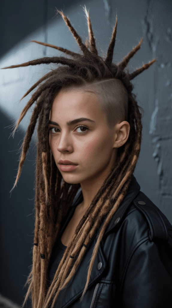 33 Trendy Dreadlock Styles for Ladies to Try This Year 14 Loc Mohawk Style
