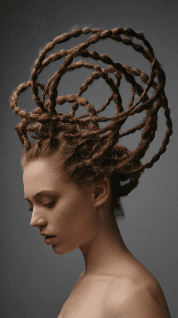 33 Trendy Dreadlock Styles for Ladies to Try This Year 20 Twisted Loc Updo
