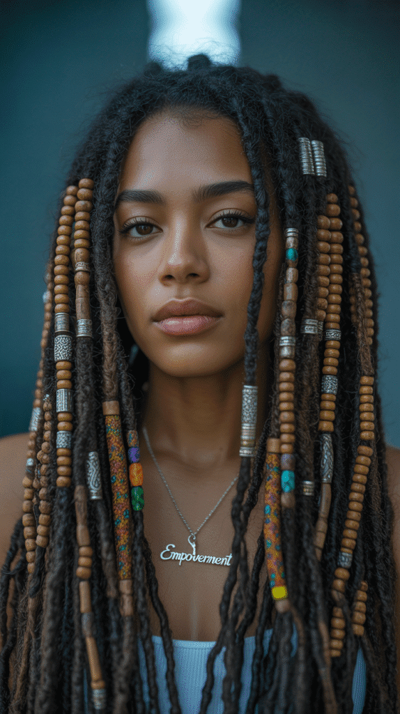 33 Latest Long Dreadlock Styles Full of Elegance and Style 15 Beaded Beauty Locs