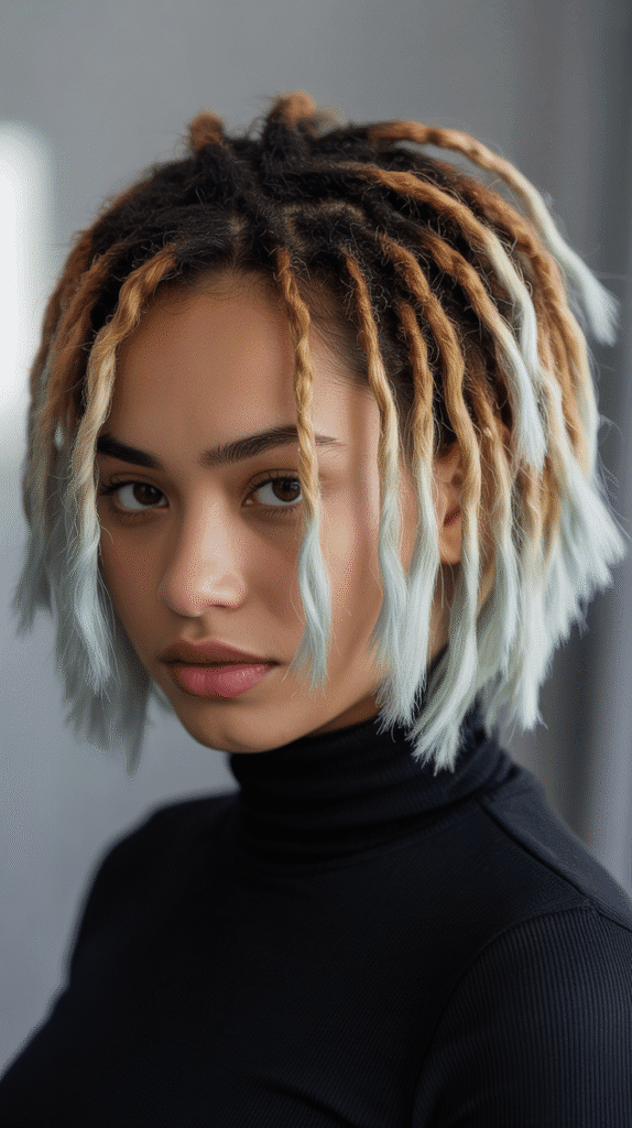 27 Latest Short Dreadlock Styles That Are Easy and Stylish 23 Ombre Short Locs
