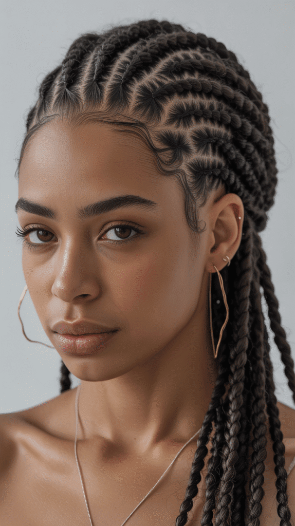 30 Chic Dreadlock Styles for Black Women 2025 You'll Love 13 Loc Braid Combination Style