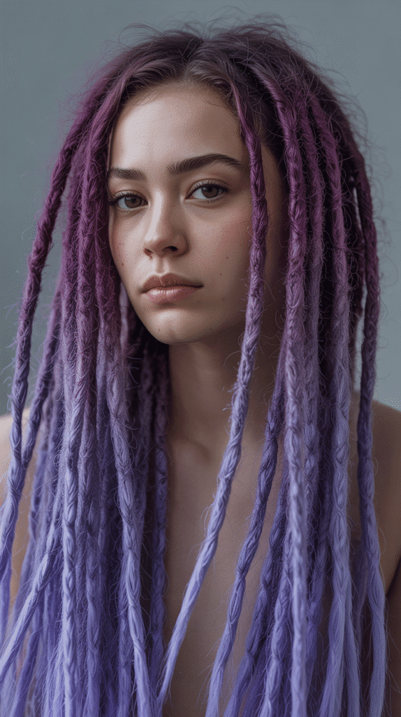 33 Latest Long Dreadlock Styles Full of Elegance and Style 26 Colorful Ombre Locs