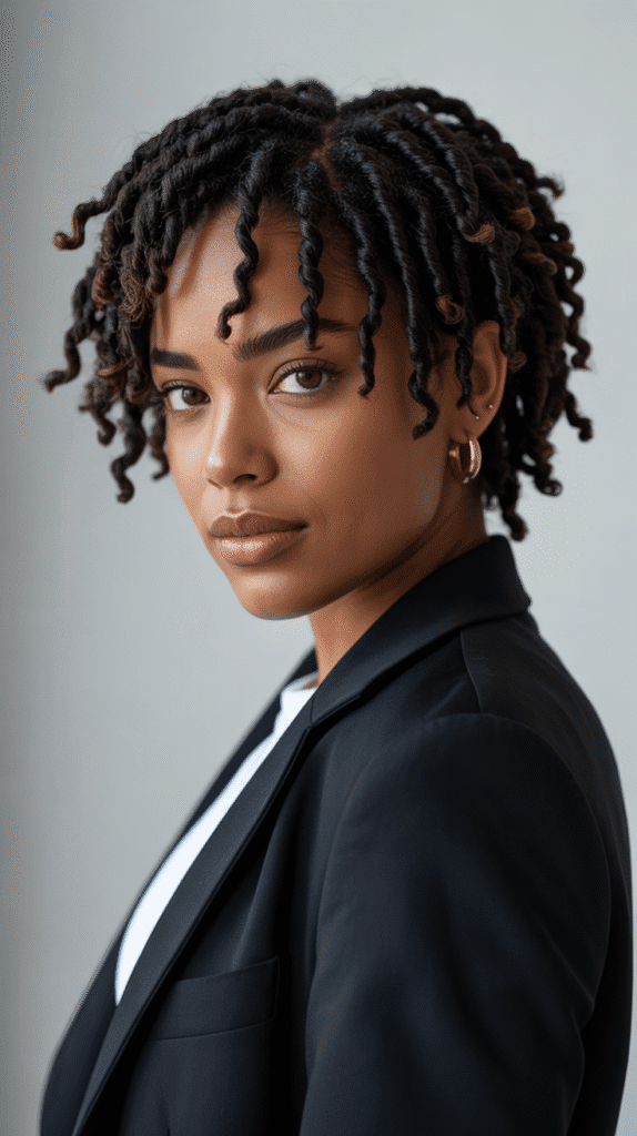 27 Latest Short Dreadlock Styles That Are Easy and Stylish 22 Short Locs with Twist-Out Ends