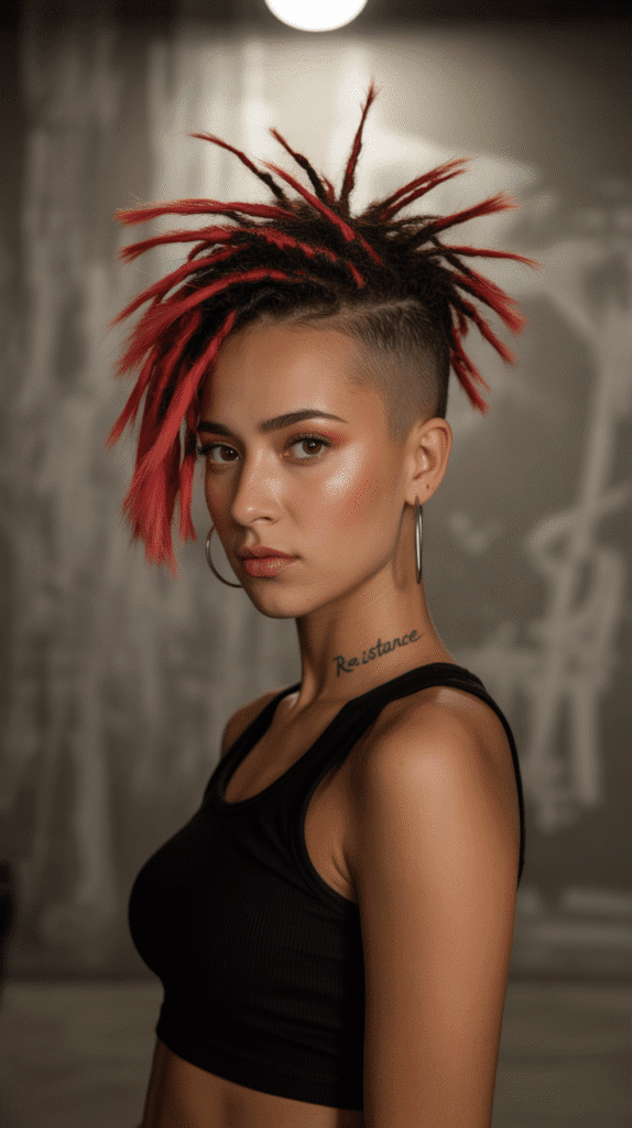 30 Latest Dreadlock Styles for Short Hair That Look Fresh 28 Short Locs with Mohawk Shape