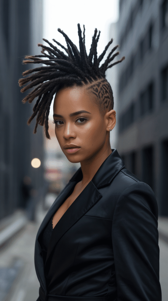 30 Chic Dreadlock Styles for Black Women 2025 You'll Love 8 Mohawk Style with Shaved Sides