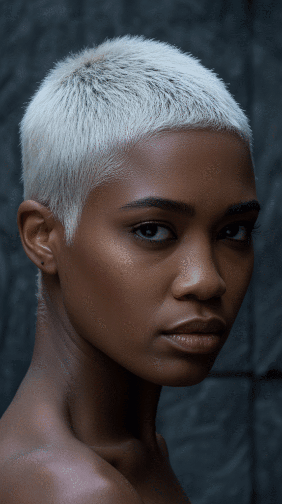31 Bold Winter Hair Color Ideas for Black Women to Brighten the Cold Months 5 Platinum Blonde