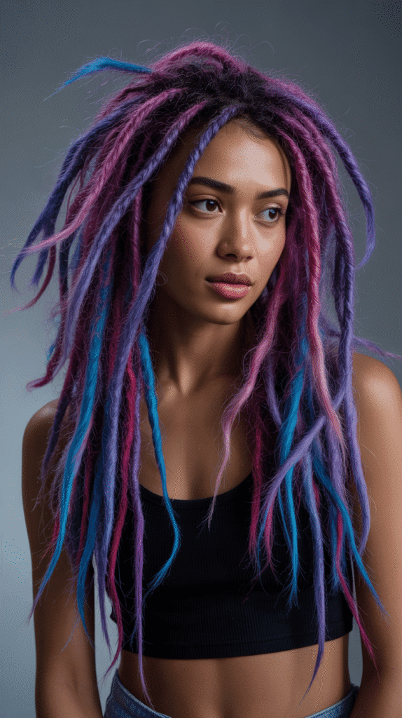 27 Latest Dreadlock Styles That Are Trendy and Timeless 5 Colored Dreadlocks