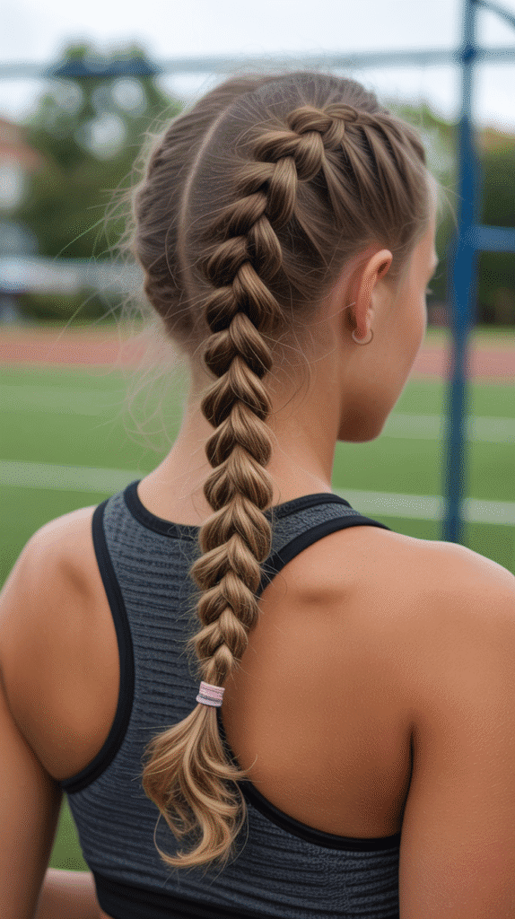 27 Easy Hairstyles for Long Hair for School That Are Cute and Quick 5 Braided Ponytail