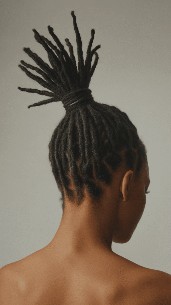 37 Best Dreadlock Styles for Black Women That Slay Every Look 9 Loc Ponytail with Wrapped Base