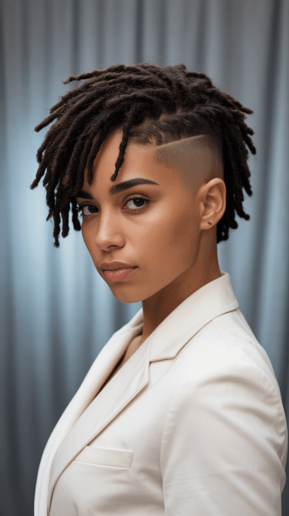 27 Latest Dreadlock Style Designs That Are Creative and Unique 14 Short Stubby Locs with Tapered Cut