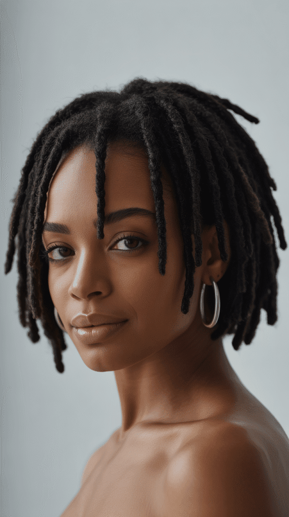 33 Trendy Short Dreadlock Styles for Black Women to Copy Now 6 Short Bob Locs