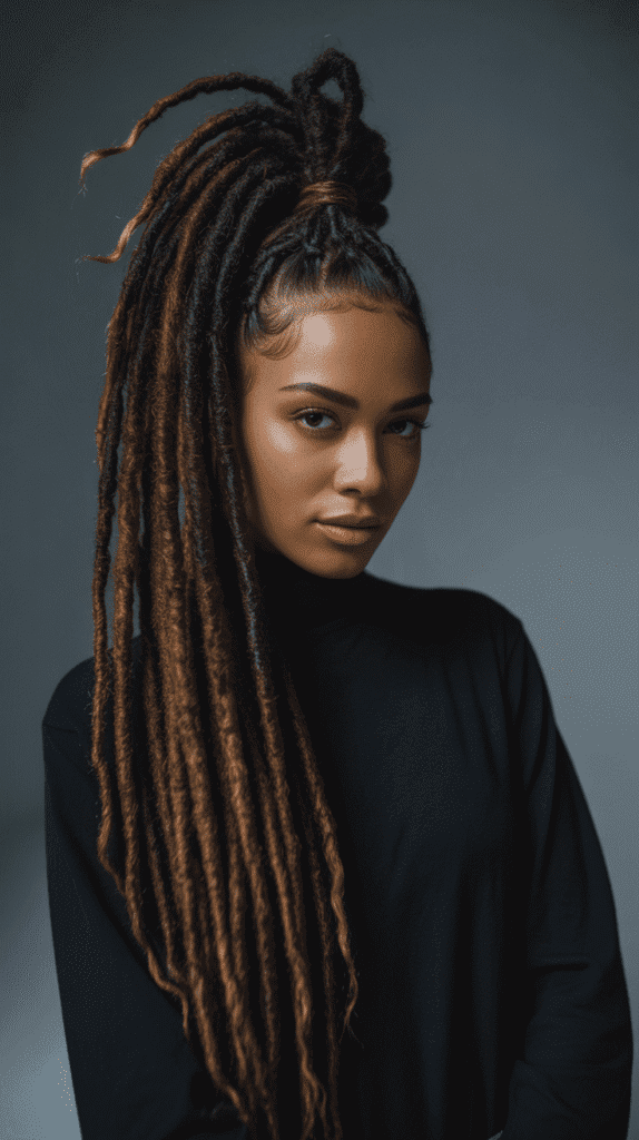 37 Best Dreadlock Styles for Black Women That Slay Every Look 30 Loc Ponytail with Extension