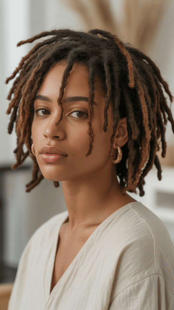 30 Latest Dreadlock Styles for Short Hair That Look Fresh 4 Freeform Short Locs