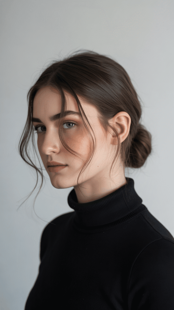 33 Chic French Hairstyles for Long Hair That Feel Romantic and Timeless 16 Asymmetrical Low Bun
