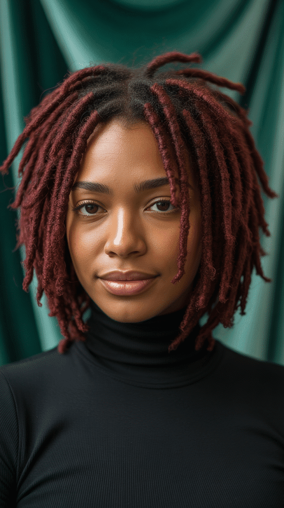 30 Latest Dreadlock Styles for Short Hair That Look Fresh 15 Auburn/Burgundy Short Locs