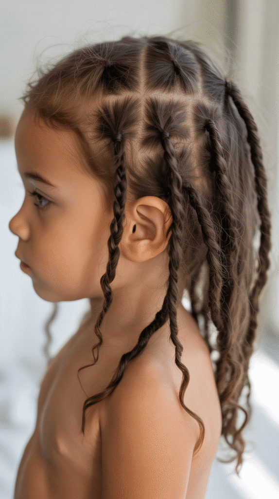 37 Adorable Dreadlock Styles for Kids That Are Easy & Cute 17 Side Braid Accent