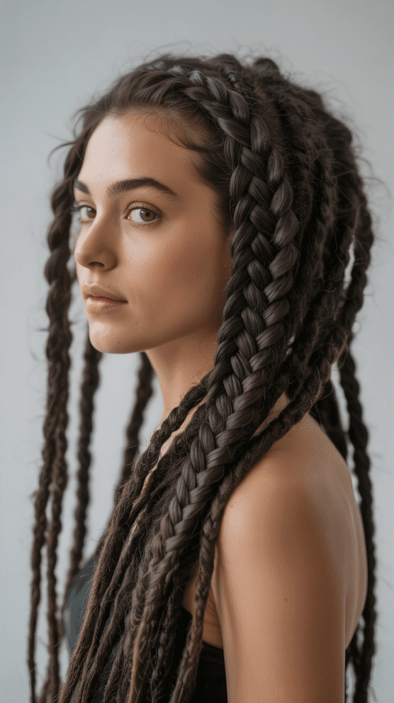 33 Latest Long Dreadlock Styles Full of Elegance and Style 16 Loc'd Fishtail Braid