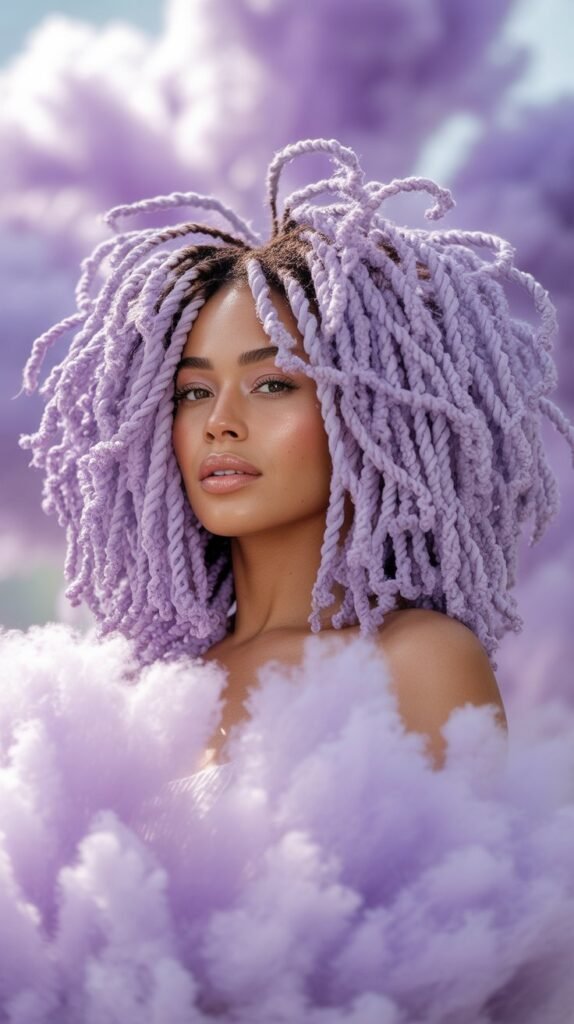Lavender Cloud Crochet Locs